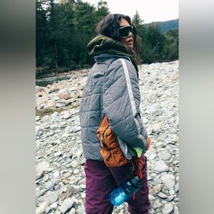 Free people Pippa Reflective Packable Puffer Jacket silver